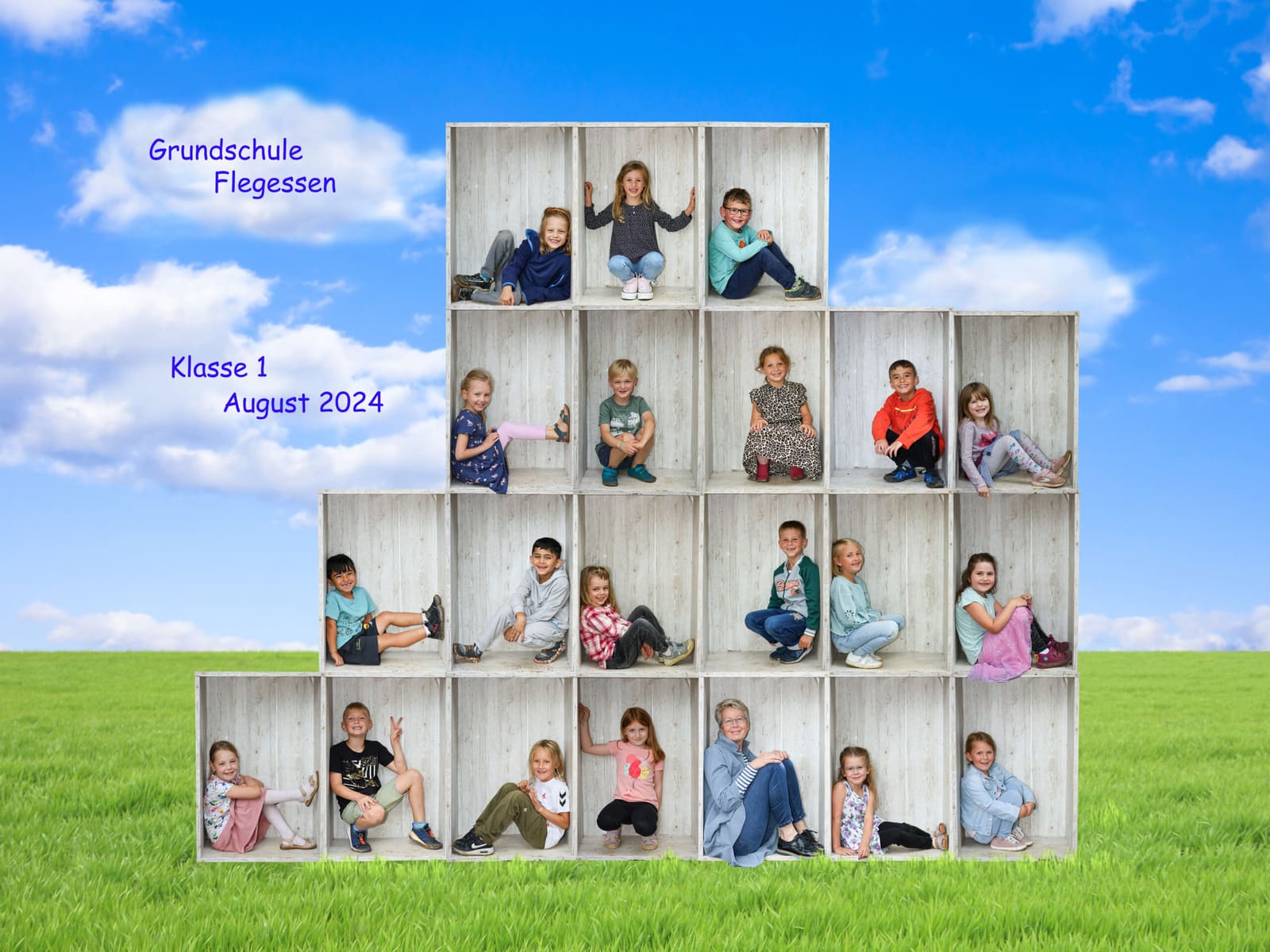 Klasse 1 der Grundschule Flegessen